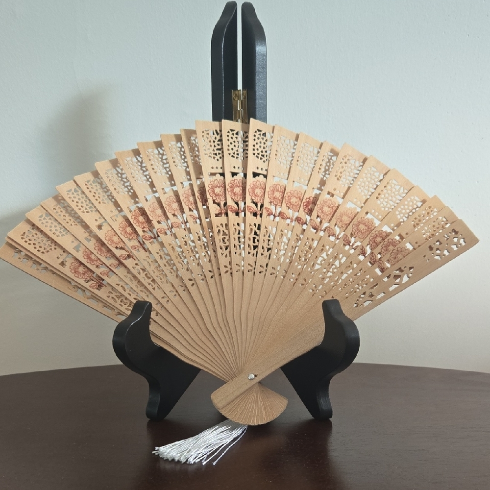 Wooden Fan With Details